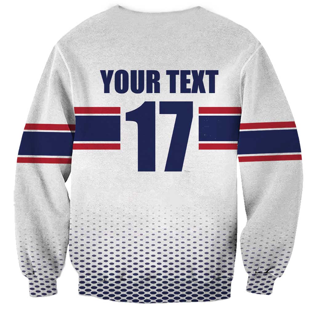 Norway Ice Hockey Custom Sweatshirt Norge Polar Bears White Style
