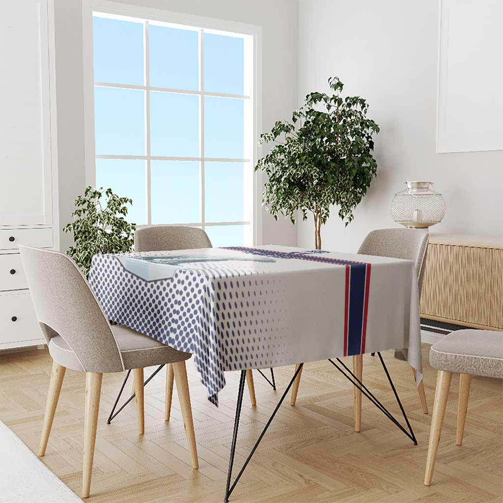 Norway Ice Hockey Custom Tablecloth Norge Polar Bears White Style