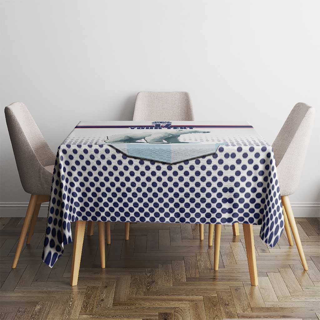 Norway Ice Hockey Custom Tablecloth Norge Polar Bears White Style