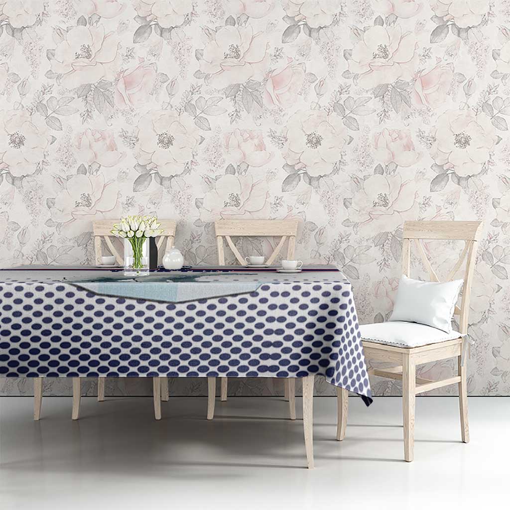 Norway Ice Hockey Custom Tablecloth Norge Polar Bears White Style