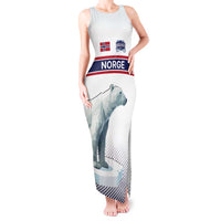 Norway Ice Hockey Custom Tank Maxi Dress Norge Polar Bears White Style