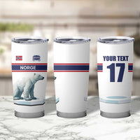 Norway Ice Hockey Custom Tumbler Cup Norge Polar Bears White Style