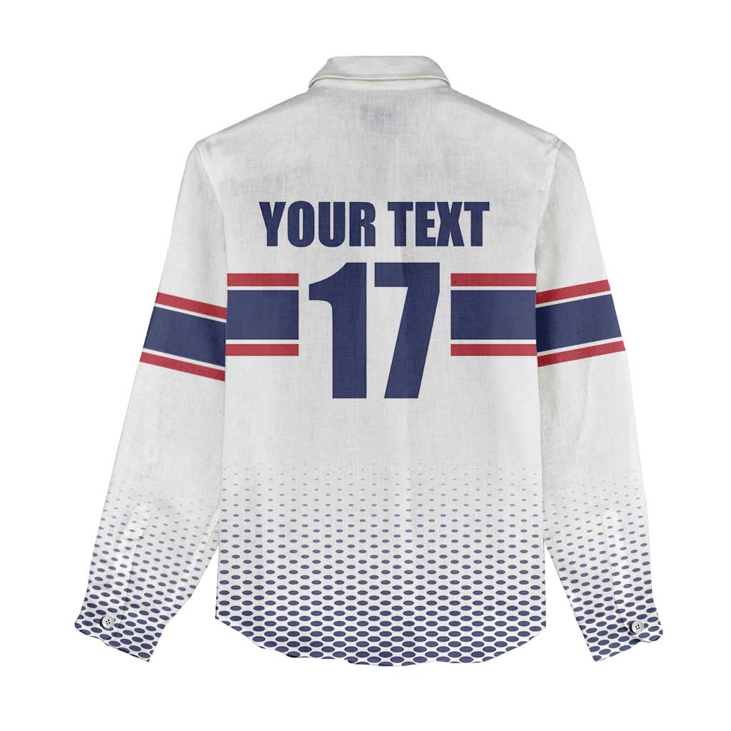 Norway Ice Hockey Custom Women Casual Shirt Norge Polar Bears White Style