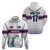 Norway Ice Hockey Custom Zip Hoodie Norge Polar Bears White Style