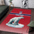 Norway Ice Hockey Custom Area Rug Norge Polar Bears Red Style