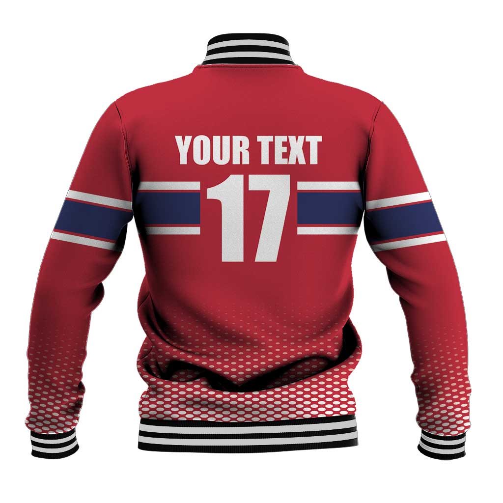 Norway Ice Hockey Custom Baseball Jacket Norge Polar Bears Red Style
