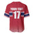 Norway Ice Hockey Custom Baseball Jersey Norge Polar Bears Red Style