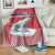 Norway Ice Hockey Custom Blanket Norge Polar Bears Red Style