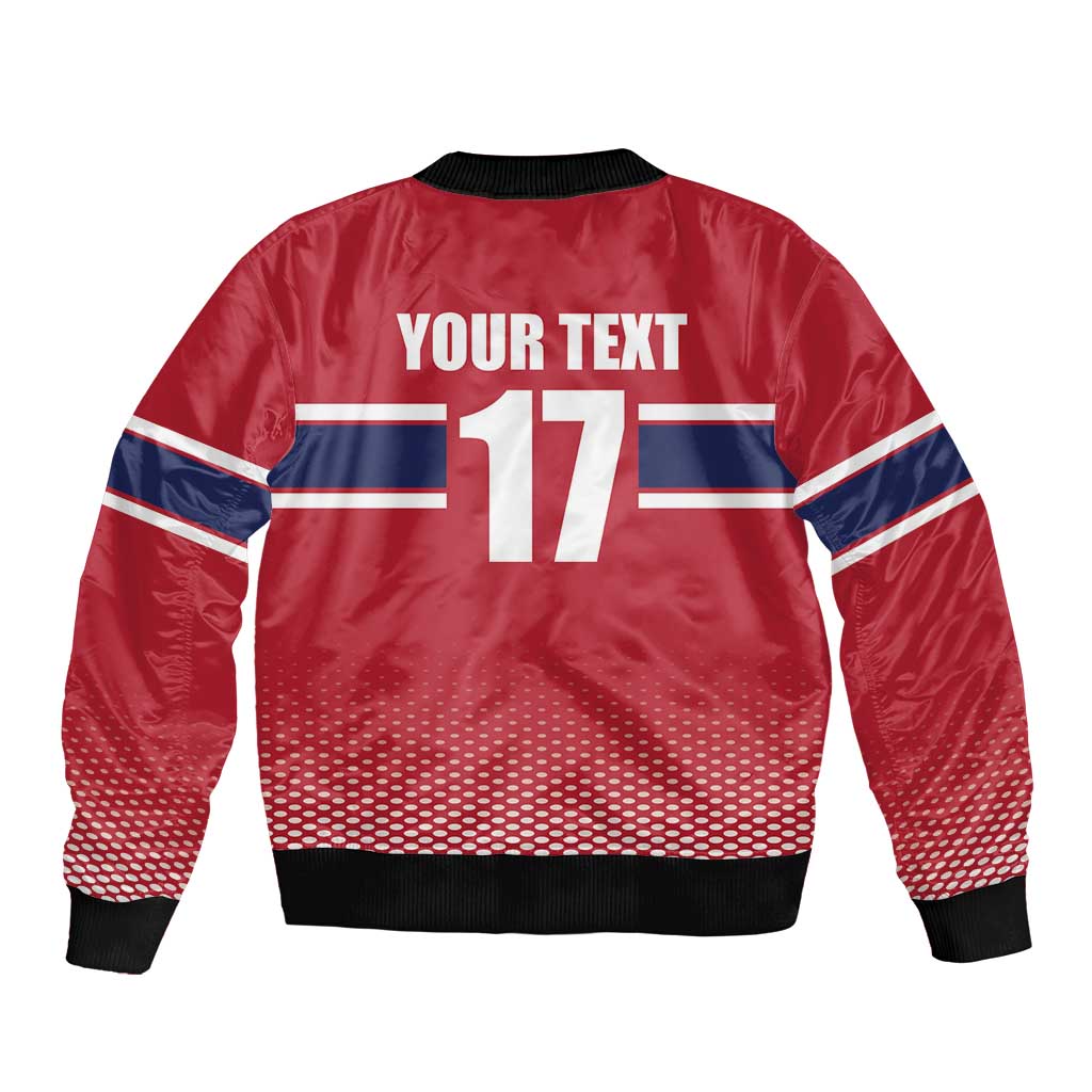 Norway Ice Hockey Custom Bomber Jacket Norge Polar Bears Red Style