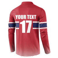 Norway Ice Hockey Custom Button Sweatshirt Norge Polar Bears Red Style