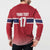Norway Ice Hockey Custom Button Sweatshirt Norge Polar Bears Red Style