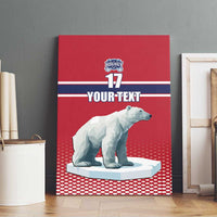 Norway Ice Hockey Custom Canvas Wall Art Norge Polar Bears Red Style
