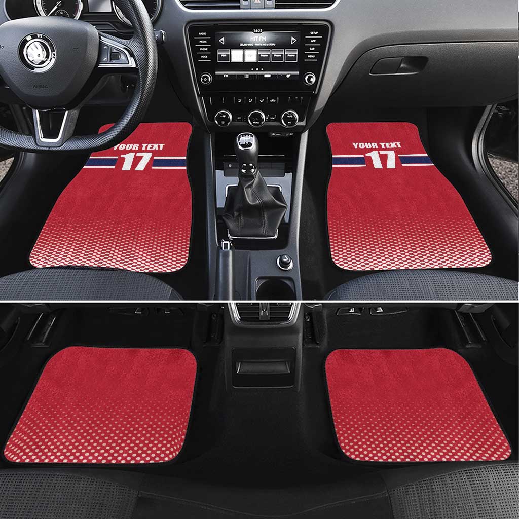 Norway Ice Hockey Custom Car Mats Norge Polar Bears Red Style