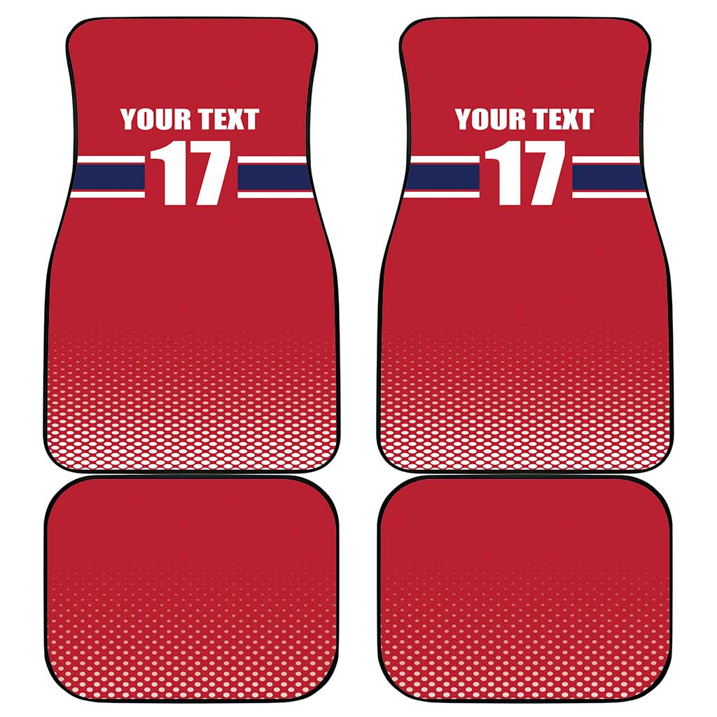Norway Ice Hockey Custom Car Mats Norge Polar Bears Red Style