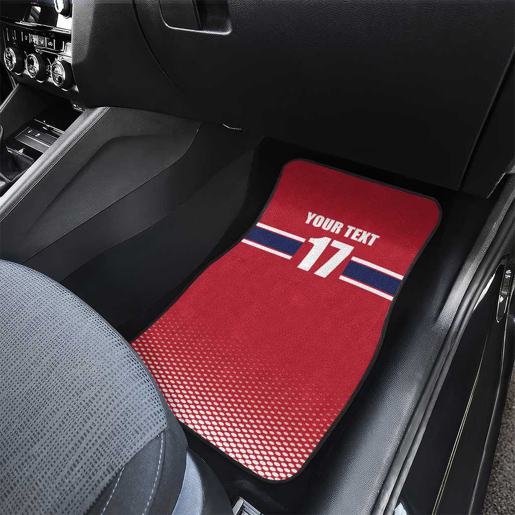 Norway Ice Hockey Custom Car Mats Norge Polar Bears Red Style