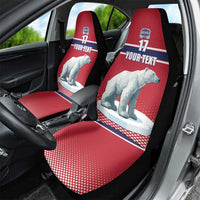 Norway Ice Hockey Custom Car Seat Cover Norge Polar Bears Red Style
