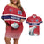 Norway Ice Hockey Custom Couples Matching Off Shoulder Short Dress and Hawaiian Shirt Norge Polar Bears Red Style