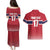 Norway Ice Hockey Custom Couples Matching Puletasi and Hawaiian Shirt Norge Polar Bears Red Style