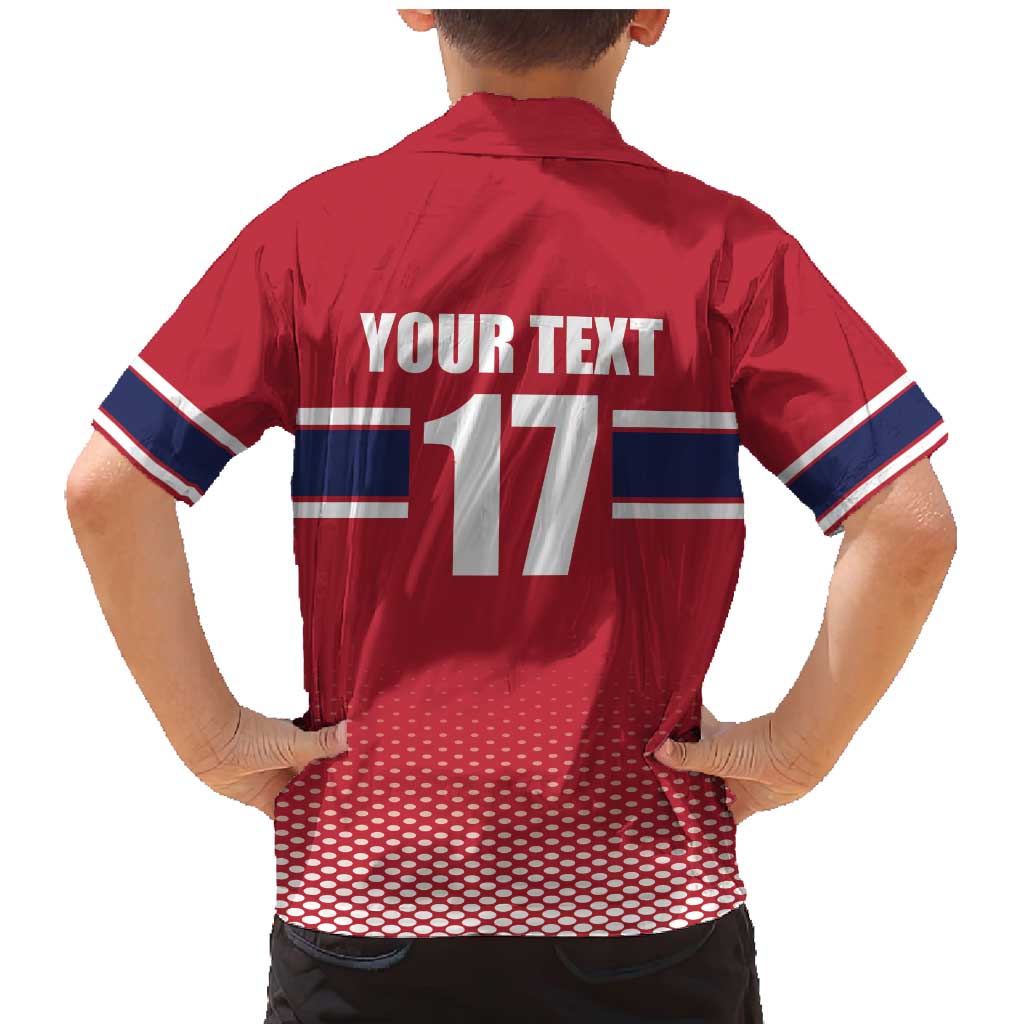 Norway Ice Hockey Custom Family Matching Mermaid Dress and Hawaiian Shirt Norge Polar Bears Red Style