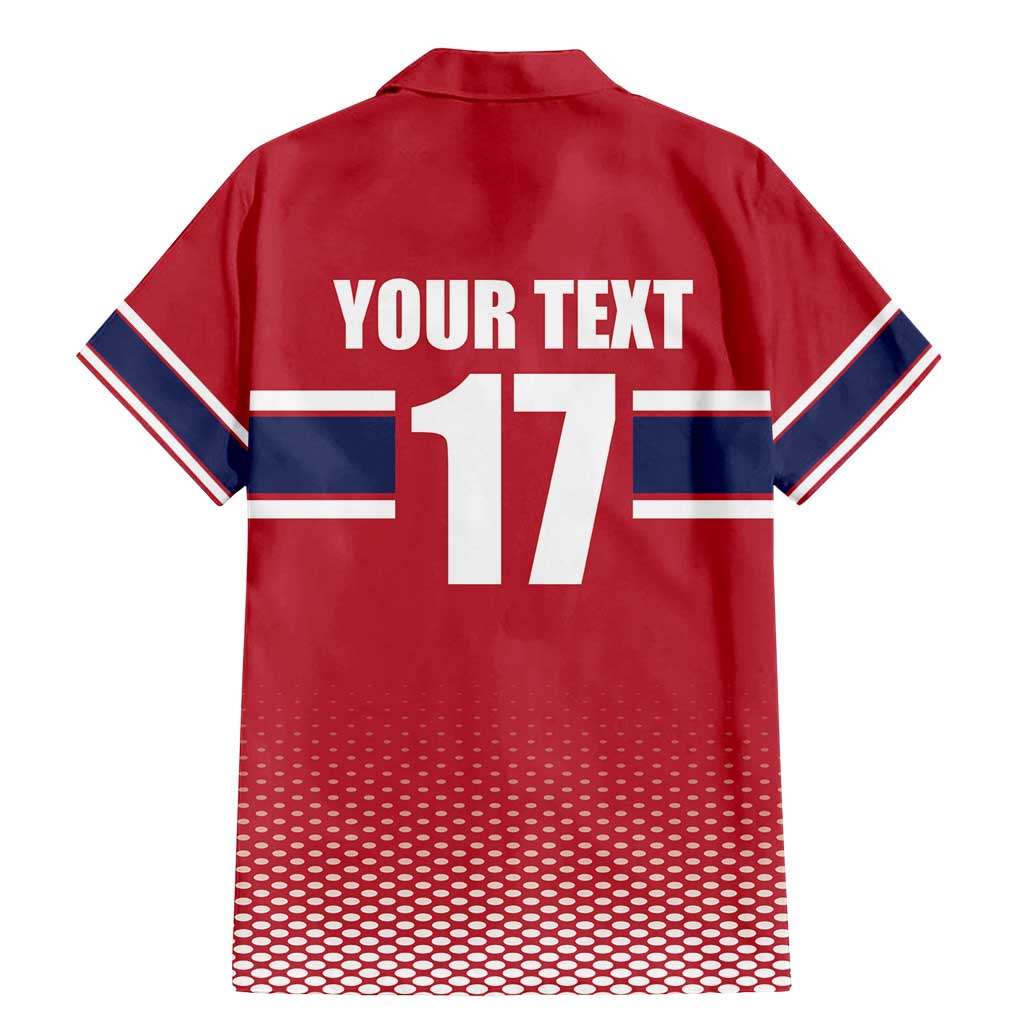 Norway Ice Hockey Custom Family Matching Mermaid Dress and Hawaiian Shirt Norge Polar Bears Red Style