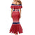 Norway Ice Hockey Custom Family Matching Mermaid Dress and Hawaiian Shirt Norge Polar Bears Red Style
