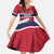Norway Ice Hockey Custom Family Matching Off The Shoulder Long Sleeve Dress and Hawaiian Shirt Norge Polar Bears Red Style