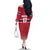 Norway Ice Hockey Custom Family Matching Off The Shoulder Long Sleeve Dress and Hawaiian Shirt Norge Polar Bears Red Style