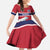 Norway Ice Hockey Custom Family Matching Off Shoulder Maxi Dress and Hawaiian Shirt Norge Polar Bears Red Style