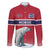 Norway Ice Hockey Custom Family Matching Off Shoulder Short Dress and Hawaiian Shirt Norge Polar Bears Red Style