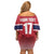 Norway Ice Hockey Custom Family Matching Off Shoulder Short Dress and Hawaiian Shirt Norge Polar Bears Red Style