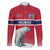 Norway Ice Hockey Custom Family Matching Short Sleeve Bodycon Dress and Hawaiian Shirt Norge Polar Bears Red Style