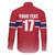 Norway Ice Hockey Custom Family Matching Short Sleeve Bodycon Dress and Hawaiian Shirt Norge Polar Bears Red Style