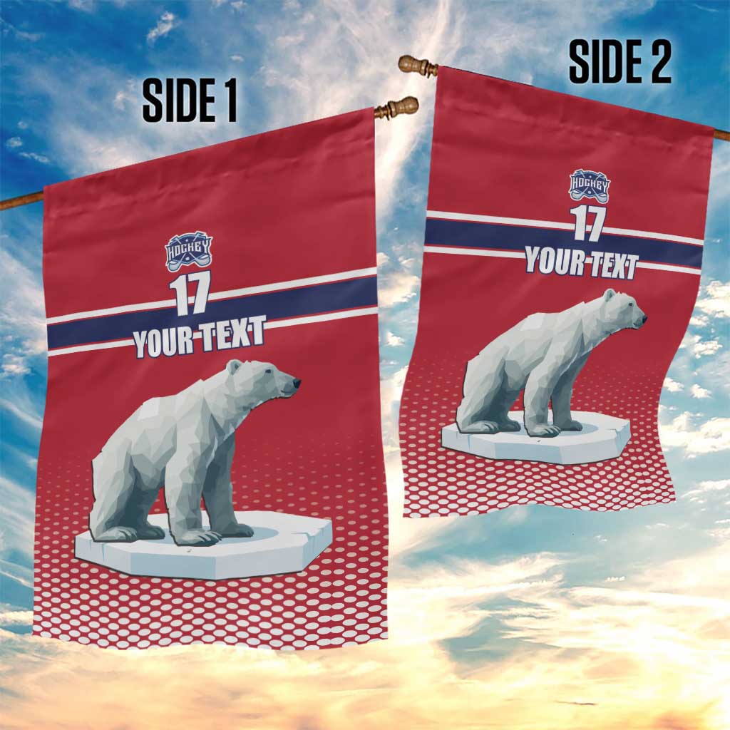 Norway Ice Hockey Custom Garden Flag Norge Polar Bears Red Style