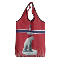 Norway Ice Hockey Custom Grocery Bag Norge Polar Bears Red Style