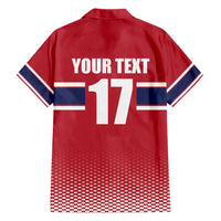 Norway Ice Hockey Custom Hawaiian Shirt Norge Polar Bears Red Style