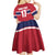 Norway Ice Hockey Custom Kid Short Sleeve Dress Norge Polar Bears Red Style