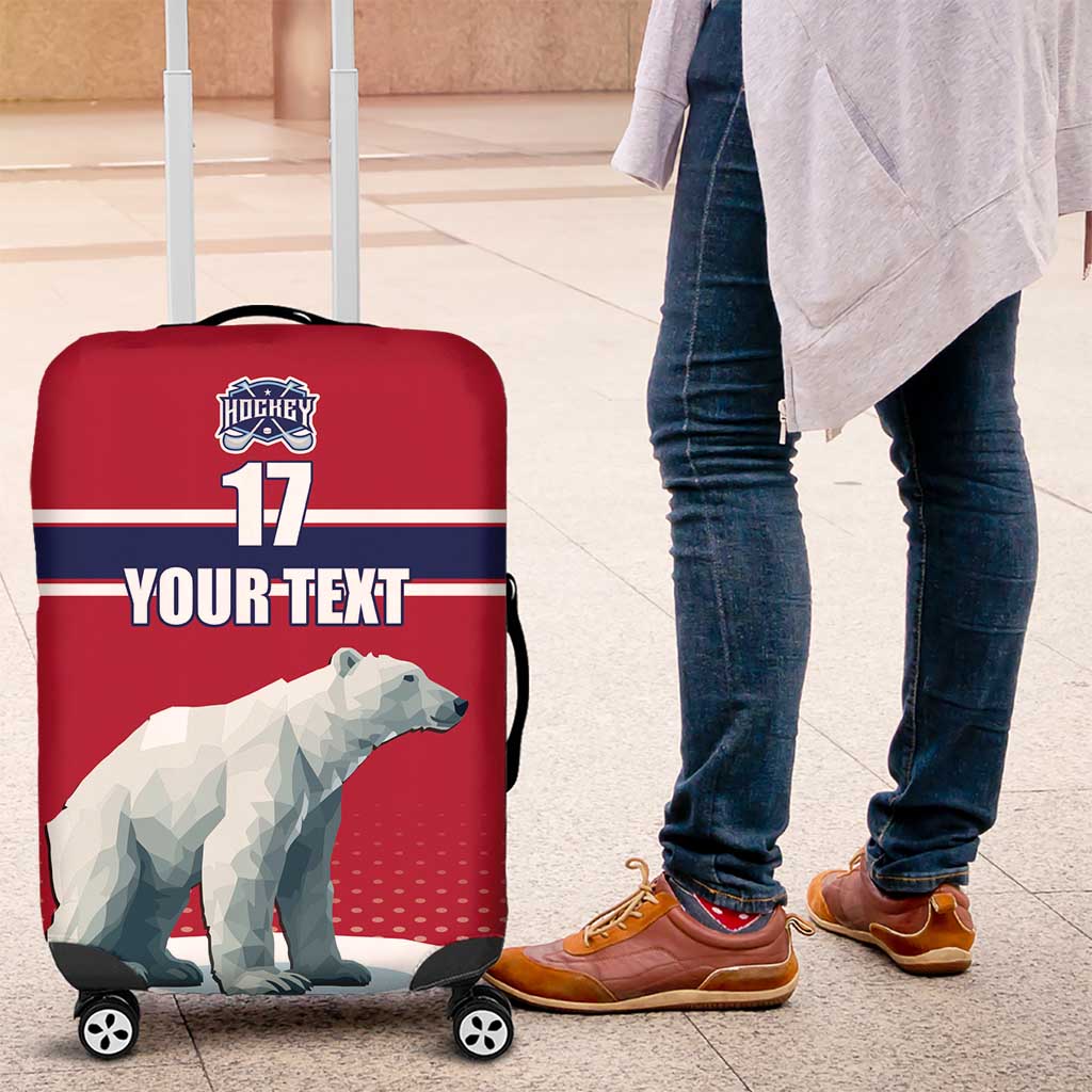 Norway Ice Hockey Custom Luggage Cover Norge Polar Bears Red Style
