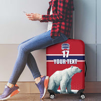 Norway Ice Hockey Custom Luggage Cover Norge Polar Bears Red Style