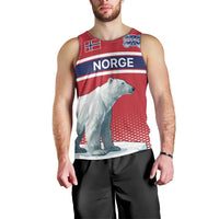 Norway Ice Hockey Custom Men Tank Top Norge Polar Bears Red Style