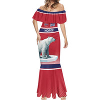 Norway Ice Hockey Custom Mermaid Dress Norge Polar Bears Red Style
