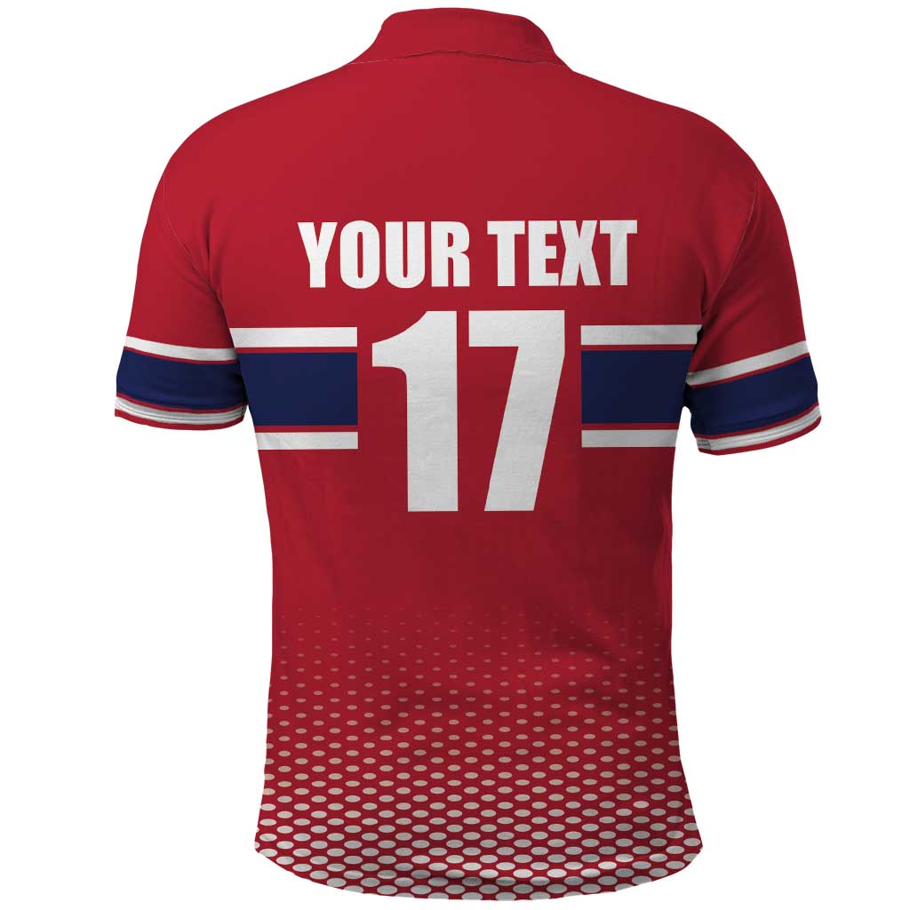 Norway Ice Hockey Custom Polo Shirt Norge Polar Bears Red Style