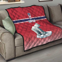 Norway Ice Hockey Custom Quilt Norge Polar Bears Red Style