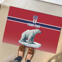 Norway Ice Hockey Custom Rubber Doormat Norge Polar Bears Red Style