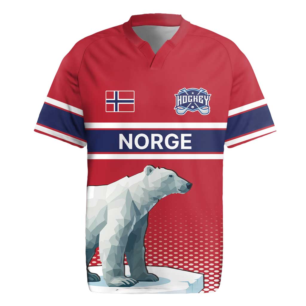 Norway Ice Hockey Custom Rugby Jersey Norge Polar Bears Red Style