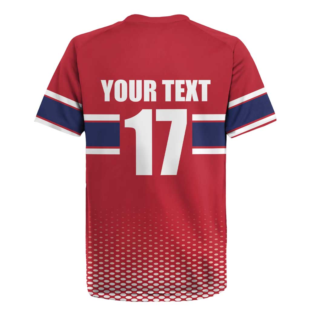 Norway Ice Hockey Custom Rugby Jersey Norge Polar Bears Red Style