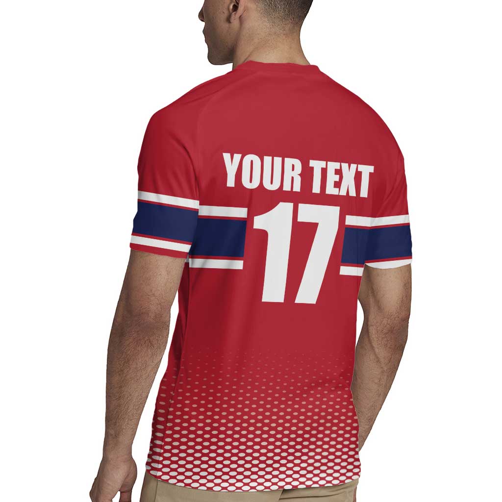 Norway Ice Hockey Custom Rugby Jersey Norge Polar Bears Red Style