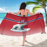 Norway Ice Hockey Custom Sarong Norge Polar Bears Red Style