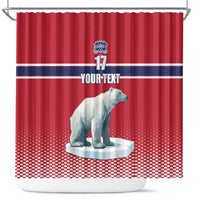 Norway Ice Hockey Custom Shower Curtain Norge Polar Bears Red Style