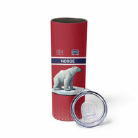 Norway Ice Hockey Custom Skinny Tumbler Norge Polar Bears Red Style