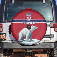 Norway Ice Hockey Custom Spare Tire Cover Norge Polar Bears Red Style